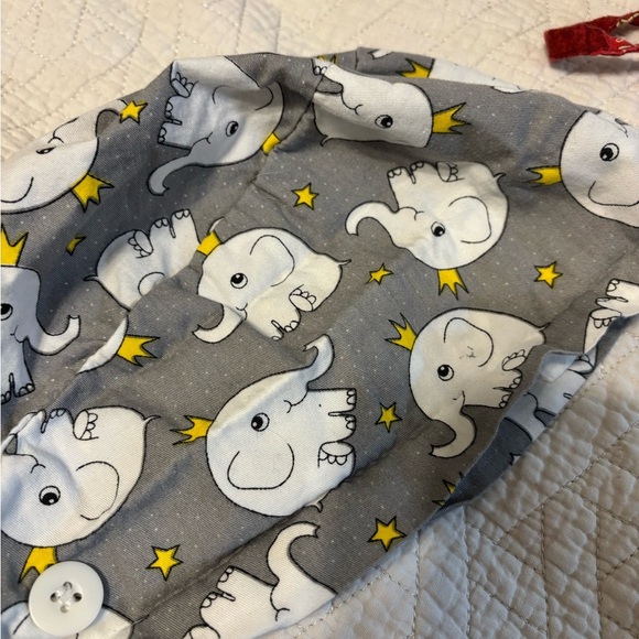 4 scrub caps peace love rainbows elephants - Picture 4 of 8